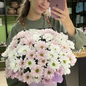 Mono bukiet z pastelowych margaretek – Poczuj Flowers Poznań