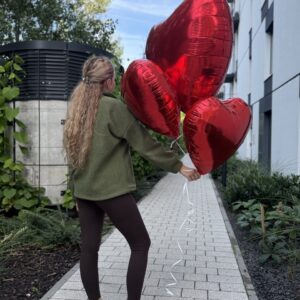 balony serce czerwone